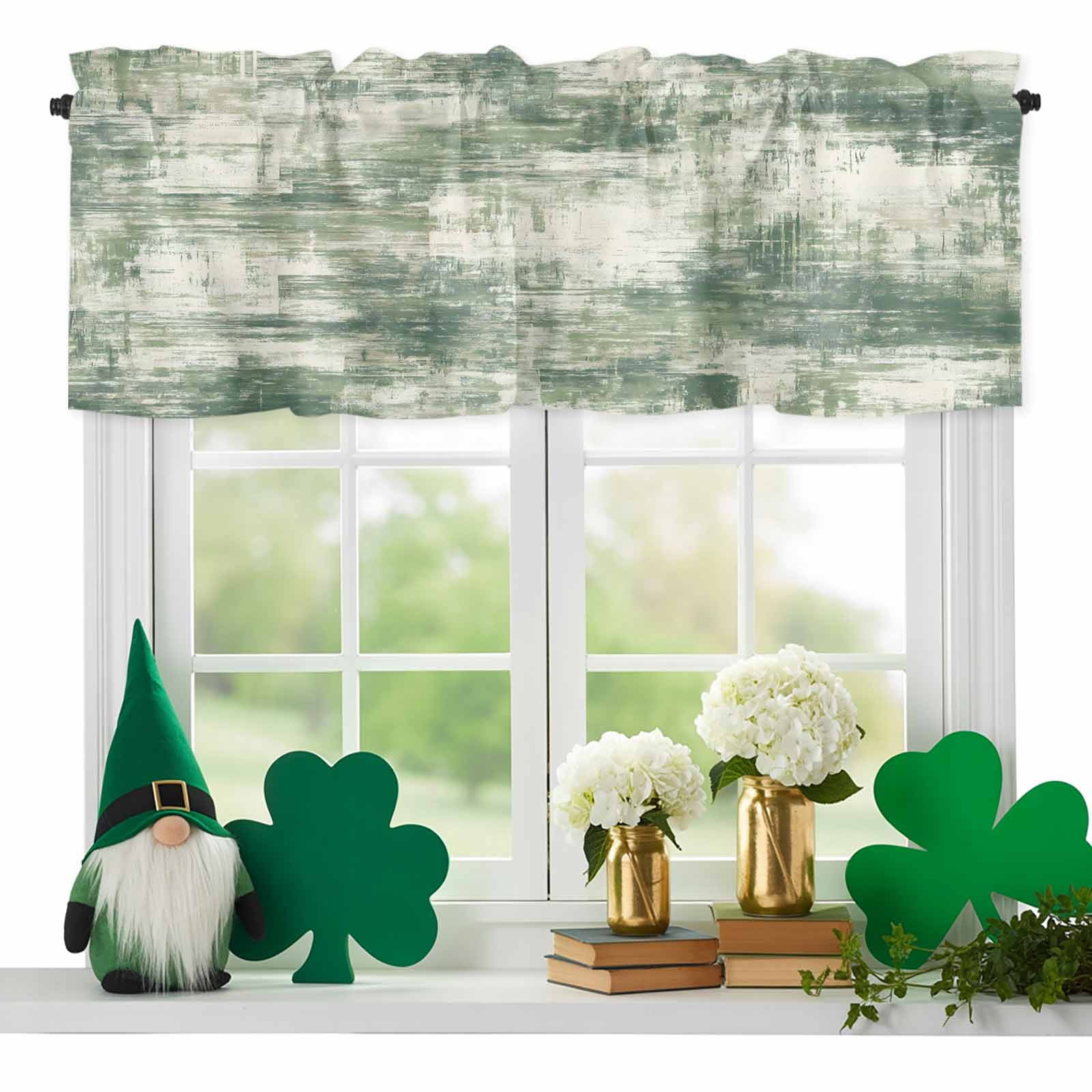 Fresh Look at Sage Green Valances For Windows Modern Abstract Gradient Green Geometric