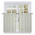 thumbnail image 1 of Sage Green Vertical Striped Tier Curtains 54 Inch Length, Farmhouse Thin Line Stripes Cafe Short Curtains for Bathroom Over Sink, Small Kitchen Curtain Light Filtering Drapes 2 Panels 27.5"Wx54"L, 1 of 9