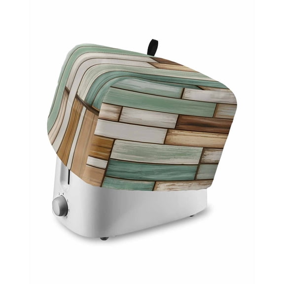 Sage Green Vintage Toaster Cover 4 Slice, Large Kitchen Appliance Covers, Brown Retro Farmhouse Elegant Pastoral Toaster Oven Cover with Loop, Bread Machine Cover Polyester Dust Cover Protection