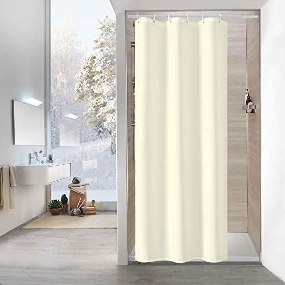 Sage Green Waffle Fabric Shower Curtain Heavyweight Cloth Shower