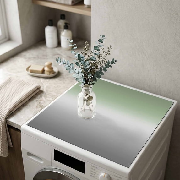 Whased Colors Sage Green Washer and Dryer Top Protector Mat, 23.6