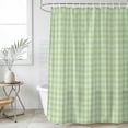 thumbnail image 1 of Sage Green Waterproof Fabric Shower Curtain,Grid Checkered Plaid Gingham Lattice Trellis Waterproof Fabric Shower Curtain for Bathroom Curtains Bathtubs Shower Curtains with 12 Hooks Stall 54x78in, 1 of 8