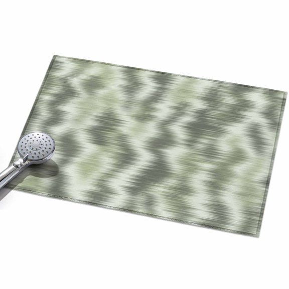 Sage Green Waves Area Rug, Country Abstract Minimalist Blurred Stripes Non-Slip Felt Rubber Backing Rectangle Indoor Carpet Washable Rugs for Living Room Bedroom 2x3ft