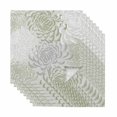 thumbnail image 1 of Sage Green White Cloth Napkins, Abstract Grey Chrysanthemum Flower Washable and Reusable Dinner Napkins Set of 8, Table Napkin for Kitchen Party Birthday Wedding Hotel Housewarming 20"x20", 1 of 8
