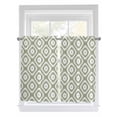 thumbnail image 1 of Sage Green White Geometric 2 Panel Kitchen Curtains for Windows, Modern Abstract Art Bathroom Privacy Curtain, Home Décor Window Treatment for Bedroom/Living Room 55"x45", 1 of 6