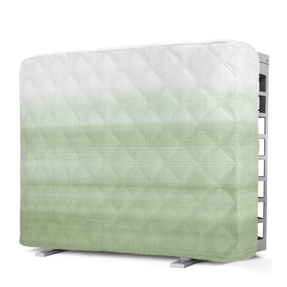Sage Green White Gradient Indoor Window Air Conditioner Cover Abstract Ombre Texture Modern Art Double Insulation AC Covers for Inside Window Unit Waterproof AC Unit Covers for Winter 17"Lx13"Hx3.5"D