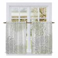 thumbnail image 1 of Sage Green White Kitchen Curtains, Abstract Grey Chrysanthemum Flower Light Filtering Window Curtain Panels, 2Pcs Rod Pocket Window Treatments Set for Study Room Bathroom Bedroom 52x54 Inches, 1 of 9