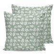 thumbnail image 1 of Sage Green White Leaves 26x26 Pillow Covers Set of 2, Spring Pastoral Rustic Botanical Throw Pillow Covers Decorative Couch Cushion Case, Microfiber Square Pillowcases for Bedroom Car Living Room, 1 of 7