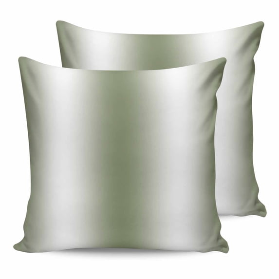Sage Green White Ombre 24x24 Pillow Covers Set of 2, Abstract Art Modern Green Gradient Throw Pillow Covers Decorative Couch Cushion Case, Microfiber Square Pillowcases for Bedroom Car Living Room