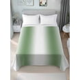 thumbnail image 1 of Sage Green White Ombre Twim Size Flat Sheet, Wrinkleproof & Fadeproof Cooling Flat Bed Sheet Only, Modern Abstract Art Farmhouse Gradient Breathable Soft Bedding Top Sheets 66 x 96 Inches, 1 of 8