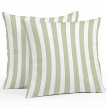 Sage Green White Striped Outdoor Pillow Covers Pack of 2 Gradient Geometric Waterproof Throw Pillow Covers Decorative Cushion Cases for Patio Garden Tent Balcony Couch 18x18 inch