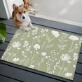 thumbnail image 1 of Sage Green Wildflowers Bathroom Mat 2x3 FT,Non Slip Small Kitchen Mat,Farmhouse Floral Botanical Leaves Washable Soft Backed Front Door Throw Rug Non-Shedding Indoor Outdoor Doormat for Entryway Sink, 1 of 6