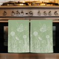 thumbnail image 1 of Sage Green Wildflowers Kitchen Towels Set of 4, Modern Floral Butterfly Plant Absorbent Dish Towels for Kitchen, Microfiber Hand Towel, Quick Drying Tea Towel for Cleaning Decorative Dishcloths, 1 of 7