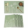 thumbnail image 1 of Sage Green Wildflowers Placemats Set of 6, Modern Floral Butterfly Plant Placemats for Dining Table, Place Mats for Kitchen Tabletop, Waterproof Wipeable Dining Table Mats Set, 1 of 9