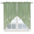 thumbnail image 1 of Sage Green Wildflowers Swag Valances for Windows 2 Pack, Kitchen Window Curtains 36 Inch Length, Modern Floral Butterfly Plant Privacy Swag Curtains for Living Room/Bathroom with Rod Pocket 36"x36", 1 of 8