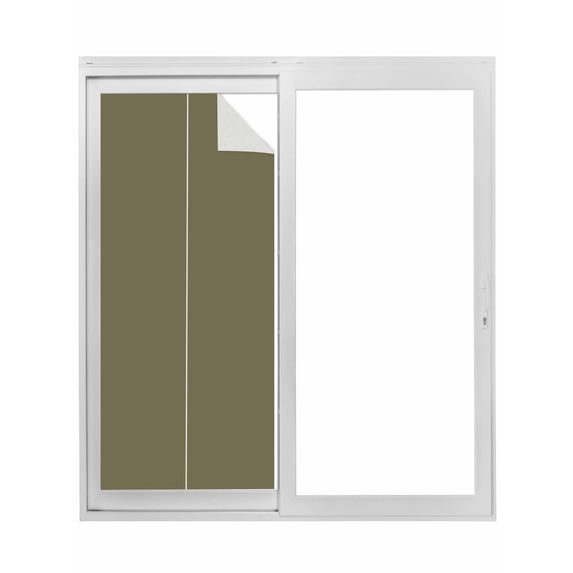 Sage Green Window Privacy Film, Brown Solid Color Simple Abstract Static Cling UV Sun Blocking Tint Film Heat Control Windows Films for Bedroom Bathroom, Window Stickers 29.5"x78.7"