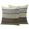 thumbnail image 1 of Sage Green Wooden Outdoor Waterproof Pillow Covers, Grey Stripe Gradient Country Rustic Decorative Square Throw Pillowcase Sofa Cushion Sham for Patio/Couch/Chair, 16"x16" 2 Pack, 1 of 8