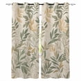 thumbnail image 1 of Sage Green Yellow Botanical Blackout Curtains for Bedroom/Living Room, Thermal Insulated Kitchen Curtains, Vintage Spring Summer Grommet Darkening Window Treatment Drapes 42"x84"x2, 1 of 8