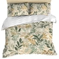 thumbnail image 1 of Sage Green Yellow Botanical Duvet Cover Set, Spring Summer Vintage Soft Duvet Cover Twin Size Bedding Set 4 Pieces, 1 Quiltcover and 2 Pillowcases with Zipper, 1 Bed Sheet for All Seasons, 1 of 9