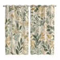 thumbnail image 1 of Sage Green Yellow Botanical Kitchen Curtains 84 Inch Length, Spring Summer Vintage Grommet Top Bedroom Living Room Curtains, Light Filtering Cafe Curtain Drapes 2 Panels Set 104''x84'', 1 of 9