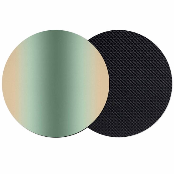 Sage Green Yellow Ombre Coasters Set of 2, Absorbent Coasters for Drinks, Farmhouse Modern Gradient Art Coaster for Desk Coffee Table Protection, Home Decor House Warming Gifts 4"