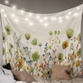 thumbnail image 1 of Sage Green Yellow Spring Floral Small Tapestry for Bedroom Wall Hanging Tapestry,Watercolor Botanical Summer Flowers Ceiling Backdrop Tapestries Poster Blanket Wall Decor for Living Room 23" x 28", 1 of 8