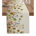 thumbnail image 1 of Sage Green Yellow Spring Floral Table Runner - 120 Inch Long, Kitchen Dining Table Runner Dresser Scarves, Watercolor Botanical Summer Flowers Farmhouse Decor for Coffee Table Wedding Party Banquet, 1 of 8