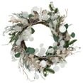 thumbnail image 1 of Northlight Sage Green and White Artificial Christmas Wreath, 24-Inch, Unlit, 1 of 4