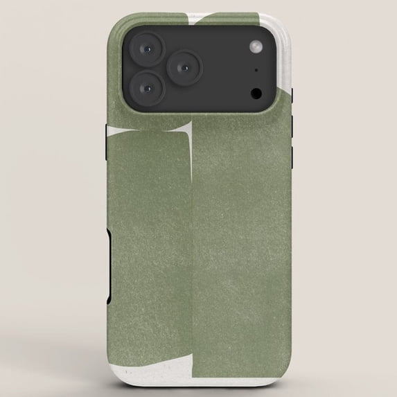 Sage Green and White Geometric Color Block Tough Case for Apple iPhone ...