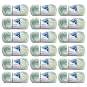 Loops & Threads Sage Impeccable Pastel Yarn - Medium Weight Yarn for Knitting, Crochet, Weaving, Arts & Crafts, 18 Pack
