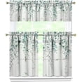thumbnail image 1 of Sage Kitchen Curtain Valance 3 Piece Set, Sage Leaf Floral Kitchen Decor for Home Interior Decor, Farmhouse Kitchen Curtains and Valance Set Short Curtain Sink Window Decor 24 Inch, 1 of 1