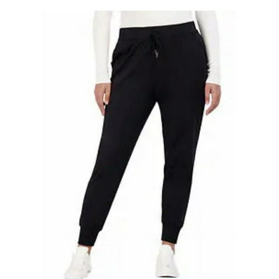 Sage Ladies' Jogger Pants with Drawstring (Black, L)