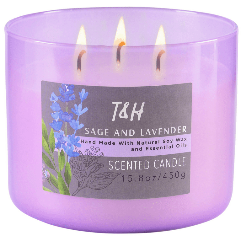Unique Lavender Sage Sea Salt And Cinnamon Scented Candle - Temu