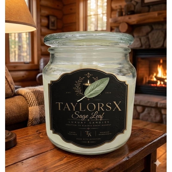 Sage Leaf Scented Candles (14Ounces)