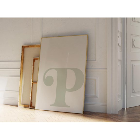 Sage Letter P Poster Dorm Nursery Decor , Poster Print Only