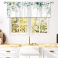 thumbnail image 1 of Sage Mint Green Gold Eucalyptus Curtain Valance for Window Treatments Botanical Leaves Kitchen Treatment Watercolor Plant Floral Drapes for Bathroom Bedroom Living Room 1 Panel (52x18 Inch), 1 of 5