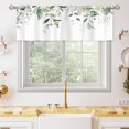 thumbnail image 1 of Sage Mint Green Gold Eucalyptus Leavses Valances Kitchen Curtains Watercolor Floral Flower Plants Botanical Farmhouse Bedroom Living Room Treatment Tier Fabric 1 Panel 52Wx18H Inch, 1 of 6