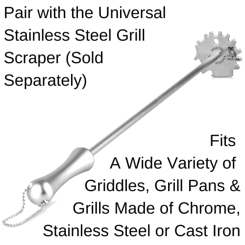 Sage Owl Long Handle Grill Scraper for Outdoor Grill Alternative BBQ