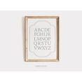 Abc Allhaphbat Sage Pale Green Toile Alphabet Nursery Poster, Boy, Educational ABC ...