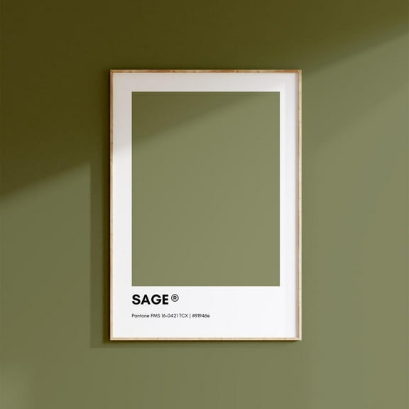 Sage Pantone Print Poster, Green Pantone Poster Print, Pantone Wall Art, Pantone Colors, Botanical Wall Art Decor, Color Swatch Wall Art, Modern Wall Decor, 8x12 UNFRAMED