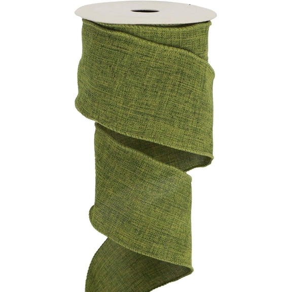Sage Ribbon Sage Burlap Ribbon Sage Wired Ribbon Green Burlap Ribbon 2.5 inch Wired Edge Ribbon, Perfect for Fall Wreaths Floral Bouquet Gift Wrapping Swag Staircase Crafts Decorating, 10 Yards