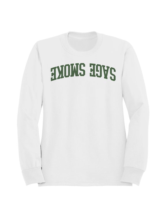 Sage Smoke Retro Arch Cannabis Women's White Sweatshirt
