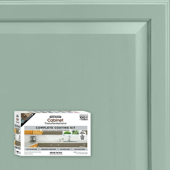 Sage Smudge, Rust-Oleum Cabinet Transformations Satin Coating Kit-37467901T, Quart