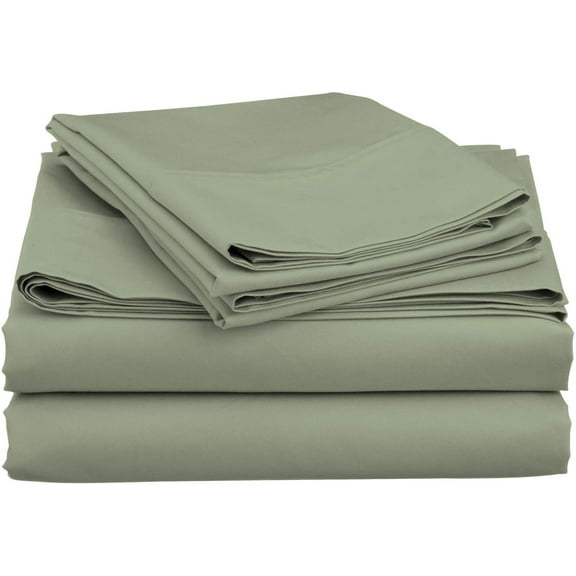 Sage Solid Queen (60"x 74") Size Sleeper Sofa Bed Sheet Set - Luxury 100% Egyptian Cotton - 800 Thread Count - Fits Mattresses Up to 5" Inches Deep Pocket