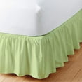 Sage Solid, Ruffled Bed Skirt CalKing14 Drop Split Corner, Microfiber