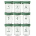 thumbnail image 1 of Sage Spoonfuls Glass Baby Food Storage Jars - 9 Set, 8oz Baby Food Jars w/Lids, Freezer Storage, Reusable Glass Baby Food Containers, Breast Milk Storage, Microwave & Dishwasher Safe, Infant & Baby, 1 of 9