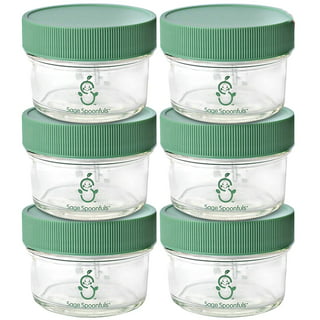 Baby Glass Containers Finedine NEW Food Storage 6 piece 4.4 Oz Airtight  Lids 810158035096