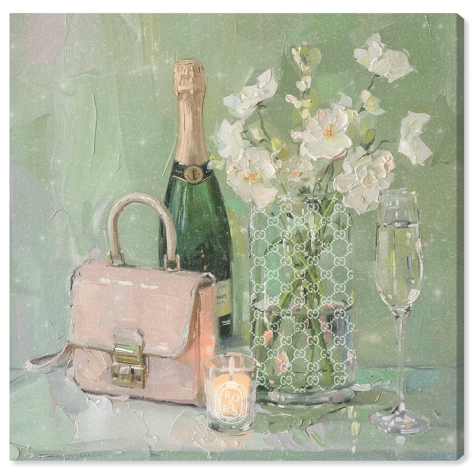 Sage Spring Fashion Collection Canvas Floral Art, 20" x 20"