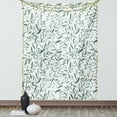 thumbnail image 1 of Sage Tapestry, Pattern with Leaves Environment Nature Simplicity Summer Spring Plants Garden, Wall Hanging for Bedroom Living Room Dorm Decor, 40W X 60L Inches, Reseda Green White, by Ambesonne, 1 of 2