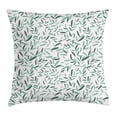 thumbnail image 1 of Sage Throw Pillow Cushion Cover, Pattern with Leaves Environment Nature Simplicity Summer Spring Plants Garden, Decorative Square Accent Pillow Case, 18 X 18 Inches, Reseda Green White, by Ambesonne, 1 of 2